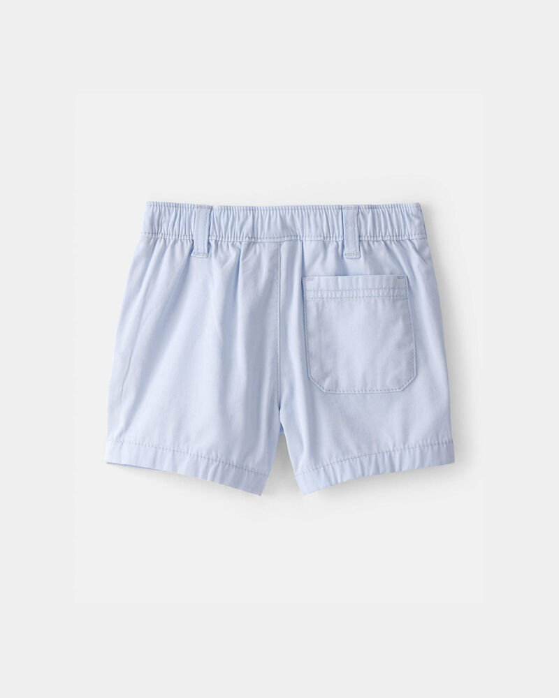 Toddler Boy 2-Piece Button-Down Shirt & Short Set - Blue, image 5 of 6 slides