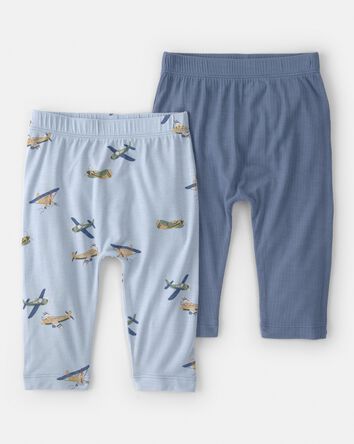 Baby Boy 2-Pack Plane PurelySoft Pants - Blue, 