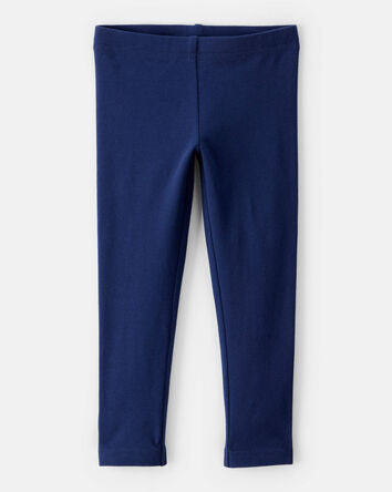 Toddler Girl Cotton Stretch Leggings - Navy, 
