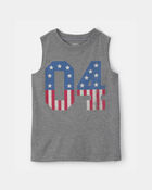 Boys Fourth of July Graphic Tank - Grey, image 1 of 3 slides