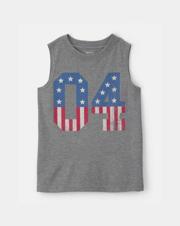 Boys Fourth of July Graphic Tank - Grey, 
