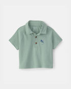 Baby Boy Bumble Bee Short-Sleeve Polo Shirt - Green, image 1 of 3 slides