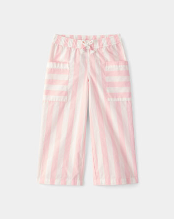 Toddler Girl Striped Pants - Pink/Ivory, 