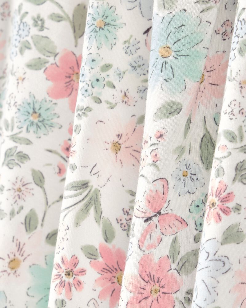 Girls Butterfly Garden PurelySoft 2-Piece Pajama Set, image 5 of 7 slides