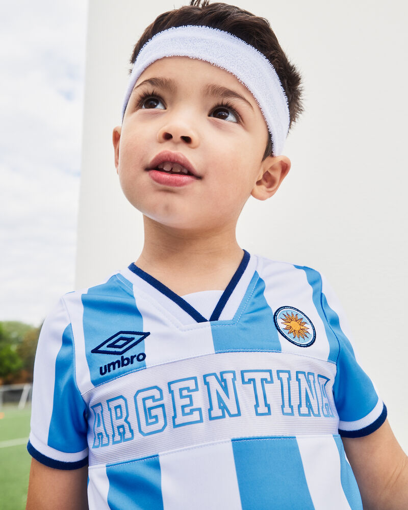 Kids Umbro Argentina Soccer Jersey - Light Blue/White, image 2 of 7 slides