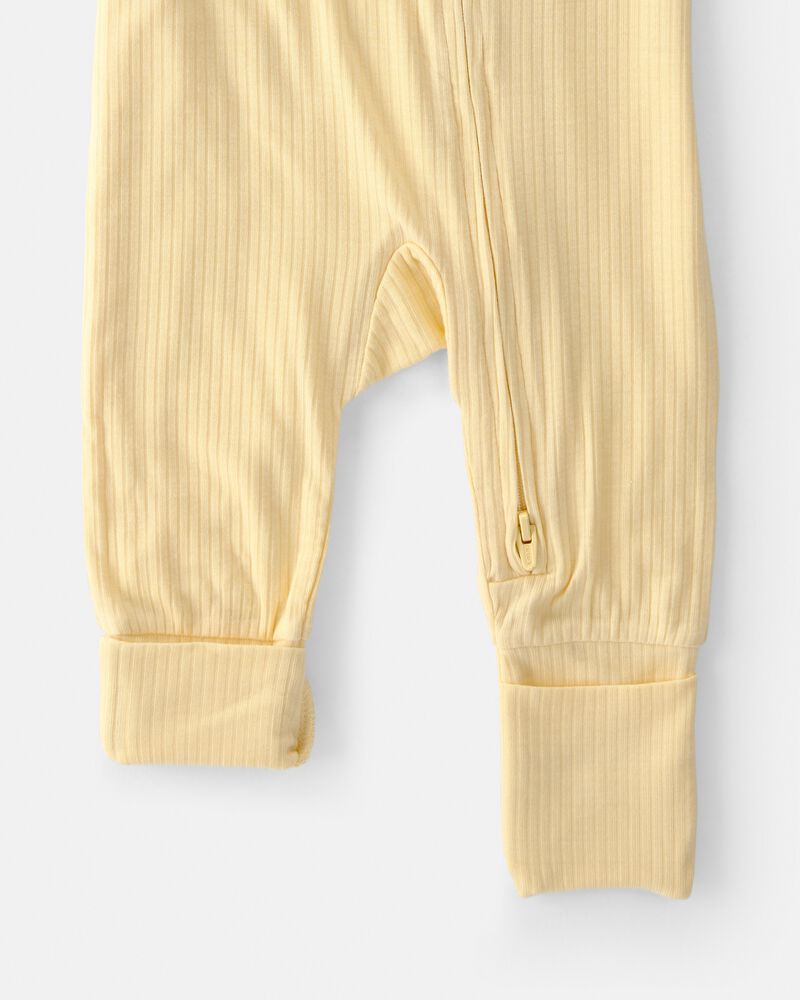 Baby 2-Way Zip PurelySoft Sleep & Play Pajama - Yellow, image 6 of 9 slides