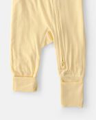 Baby 2-Way Zip PurelySoft Sleep & Play Pajama - Yellow, image 6 of 9 slides