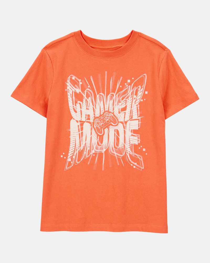 Boys Gamer Mode Short-Sleeve Graphic Tee - Orange, image 1 of 3 slides