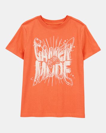 Boys Gamer Mode Short-Sleeve Graphic Tee - Orange, 