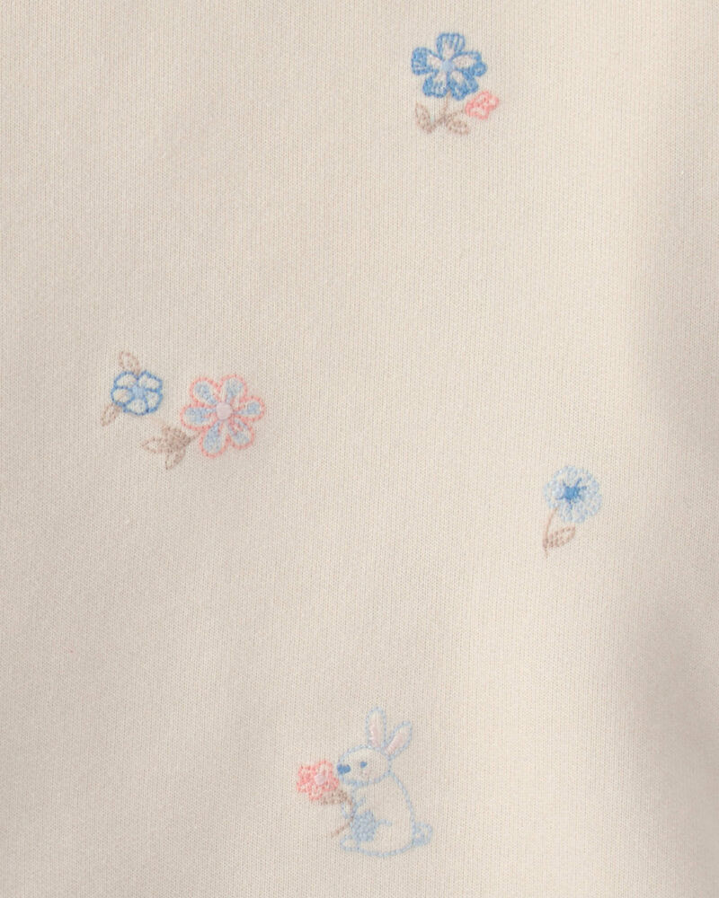 Baby Girl 2-Piece Floral French Terry Top & Skort Set - Cream, image 5 of 6 slides