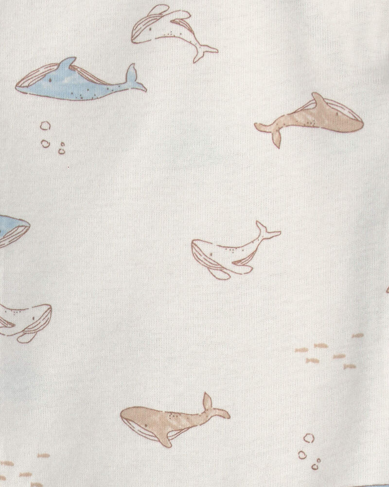 Baby 3-Piece Whale Long-Sleeve Top & Pant Set - Ivory, image 2 of 3 slides