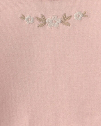 Baby Girl 3-Piece Floral Bodysuit & Pant Set - Pink/Ivory, 