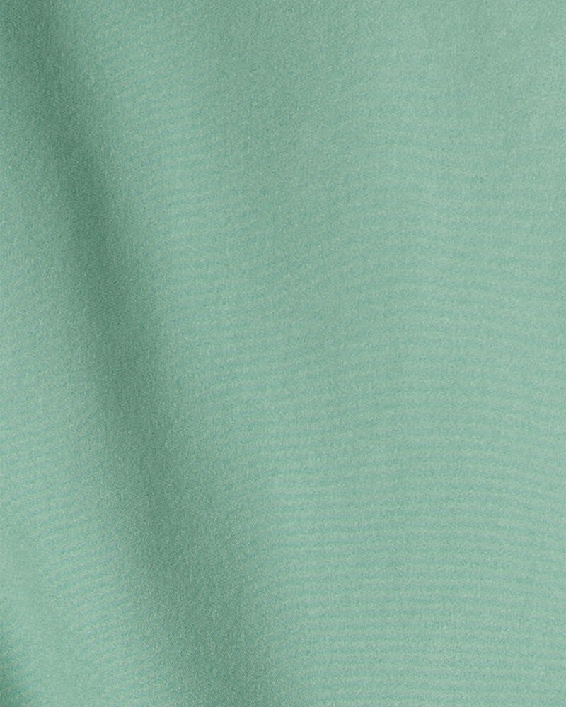 Girls Long-Sleeve Quarter-Zip Windbreaker - Green, image 2 of 3 slides