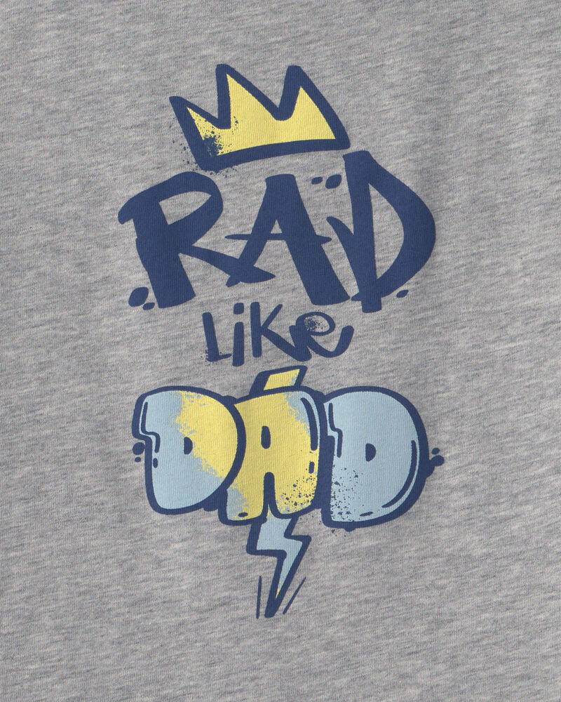 Boys 'Rad Like Dad' Graphic Tee - Grey, image 2 of 3 slides