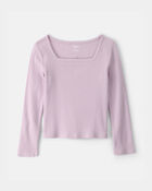 Girls 2-Piece Fashion Top & Pants Set - Purple/White, image 2 of 6 slides