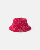 Toddler Bandana Bucket Hat - Red, image 1 of 3 slides
