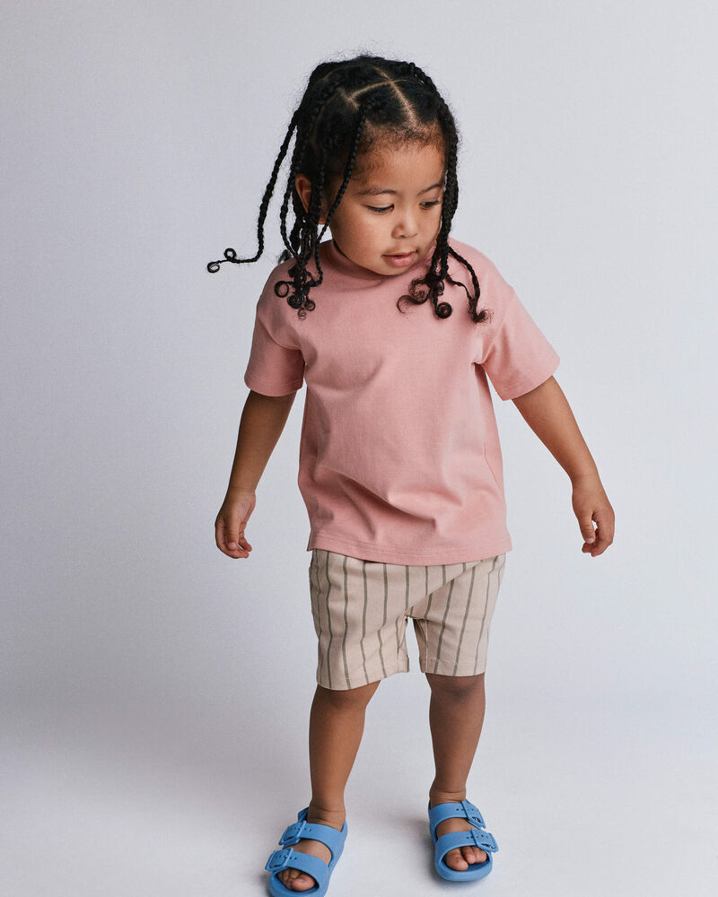 Toddler Elevated Relaxed Tee - Light Pink, image 1 of 5 slides