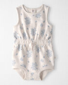 Baby Girl Organic Cotton Romper in Royal Bloom Print, image 1 of 4 slides