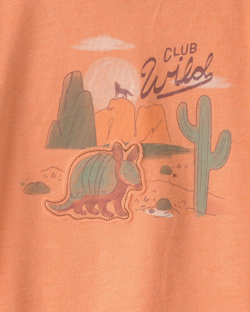 Baby Boy 'Club Wild' Armadillo Graphic Tee - Orange, image 3 of 4 slides