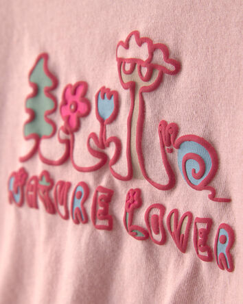 Baby Girl 'Nature Lover' Short-Sleeve Tie Top - Pink, 
