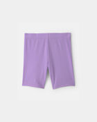 Girls Rib Bike Shorts - Purple, image 2 of 4 slides