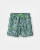 Boys 2-Piece Minecraft&reg; Rashguard & Swim Trunk Set - Green, image 5 of 7 slides