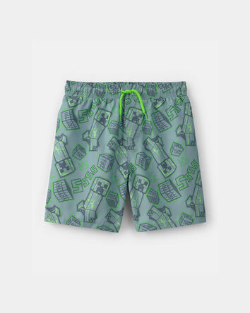 Boys Minecraft&reg; Swim Trunks - Green, 