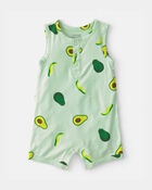 Baby Avocado PurelySoft Romper - Green, image 1 of 6 slides