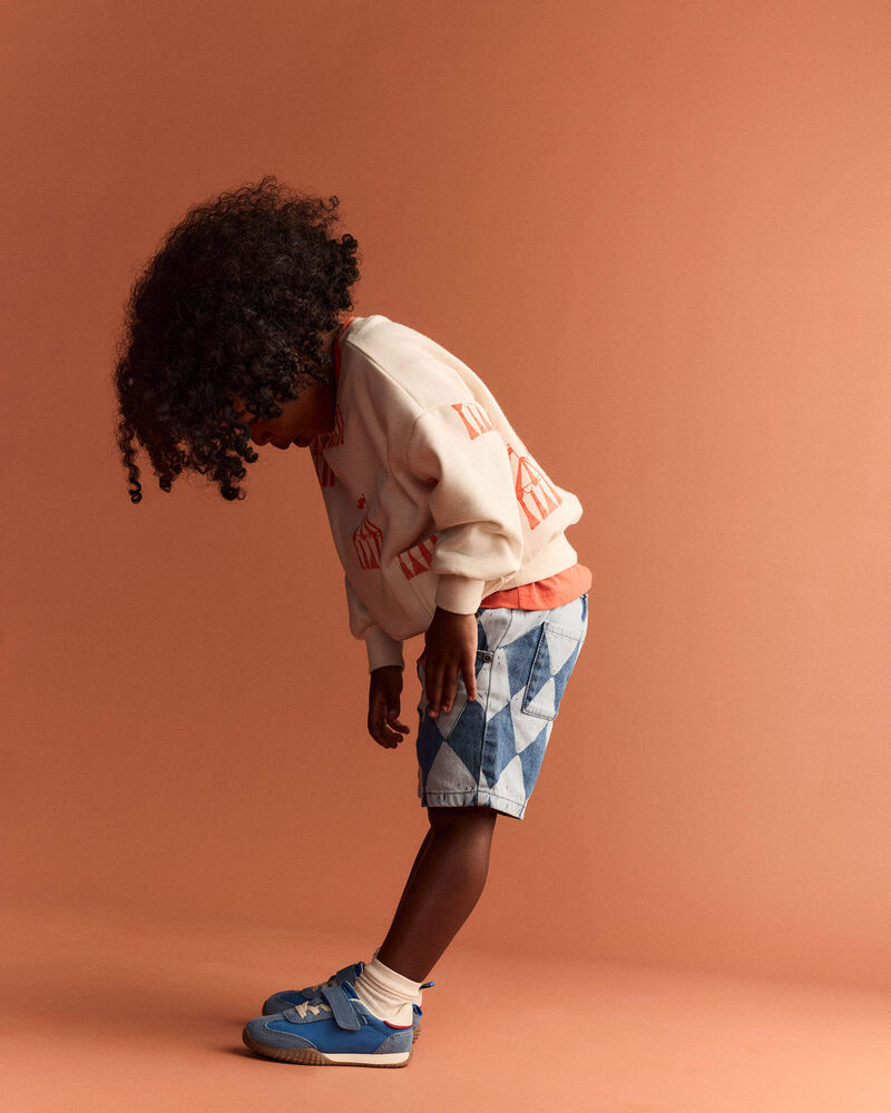 Toddler Otter Sweatshirt&trade; with Pockets in Big Top Print - Cream, image 6 of 6 slides
