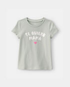 Toddler Girl 'Te Quiero Mam&aacute;' Graphic Tee - Green, image 1 of 3 slides