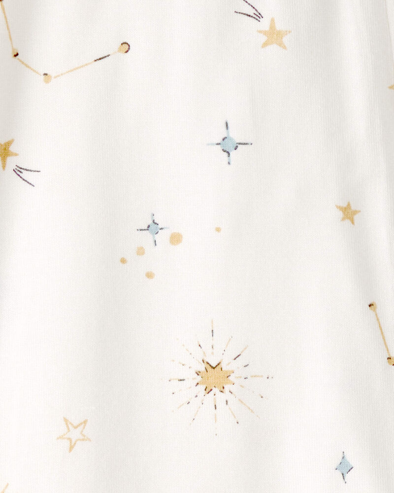 Baby Constellation 2-Way Zip PurelySoft Sleep & Play Pajama - Cream, image 4 of 8 slides