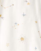 Baby Constellation 2-Way Zip PurelySoft Sleep & Play Pajama - Cream, image 4 of 8 slides