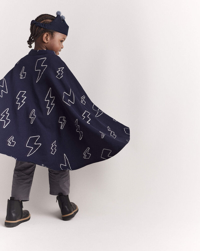 Toddler Lightning Bolt Dress Up Cape - Navy, image 4 of 7 slides