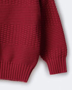 Toddler Cable-Knit Pullover Sweater - Red, image 6 of 6 slides