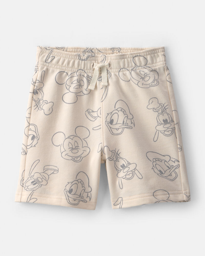 Toddler Boy 2-Piece Disney&copy; Mickey Mouse Short-Sleeve Top & Short Set - Cream, image 2 of 3 slides