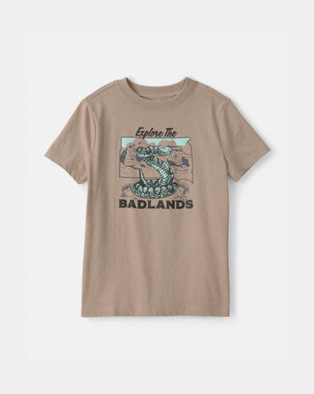 Boys Badlands Snake Graphic Tee - Brown, 