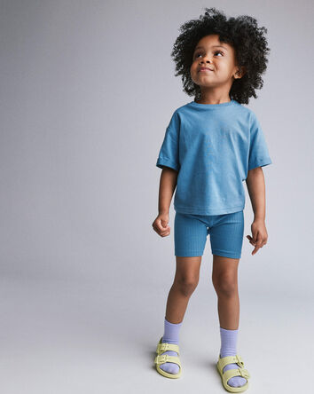 Toddler Rolled Cuff Tee - Blue, 