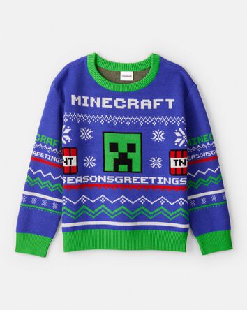 Boys Minecraft&reg; Long-Sleeve Sweater - Blue/Green, 