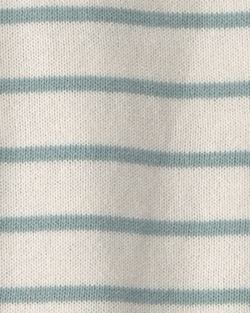 Toddler Boy 2-Piece Knit Top & Short Set Made with Organic Cotton in Stripes, image 4 of 5 slides