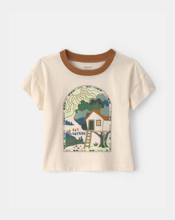 Baby 'Get Outside' Graphic Tee - Cream, 