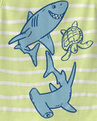 Toddler Boy Shark Graphic Tank - Green, image 2 of 3 slides