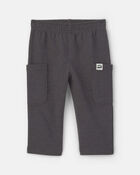 Baby Boy 2-Piece Car French Terry Short-Sleeve Top & Pant Set - Cream/Grey, image 2 of 5 slides