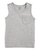 Toddler Boy Pocket Tank - Grey, image 1 of 3 slides