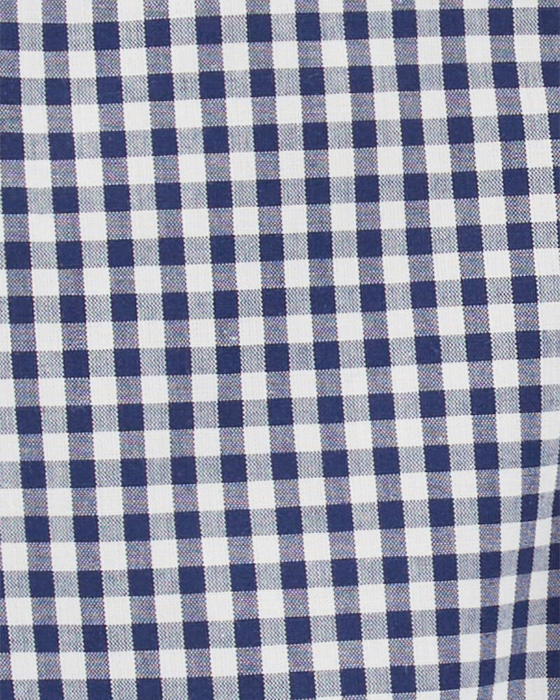 Baby Boy Gingham Print Button-Front Bodysuit, image 3 of 4 slides