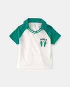 Baby Boy Pickleball Polo Shirt - Green/Ivory, image 1 of 4 slides