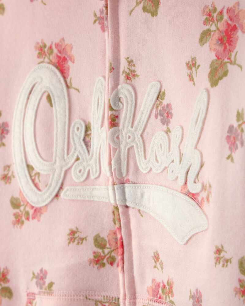 Girls 2-Piece Floral OshKosh Logo Layering Set - Pink, image 3 of 7 slides