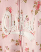 Girls 2-Piece Floral OshKosh Logo Layering Set - Pink, image 3 of 7 slides