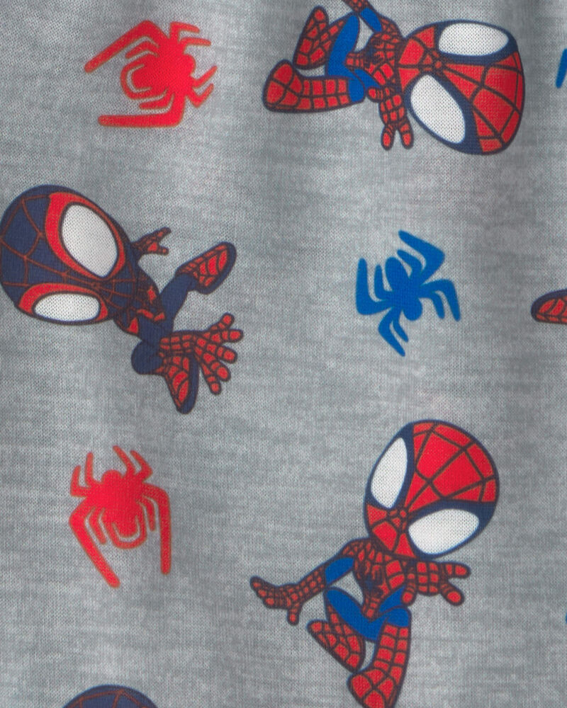 Toddler Boy 2-Piece &copy;Marvel Spider-Man Short-Sleeve Pajama Set - Blue/Grey, image 5 of 6 slides
