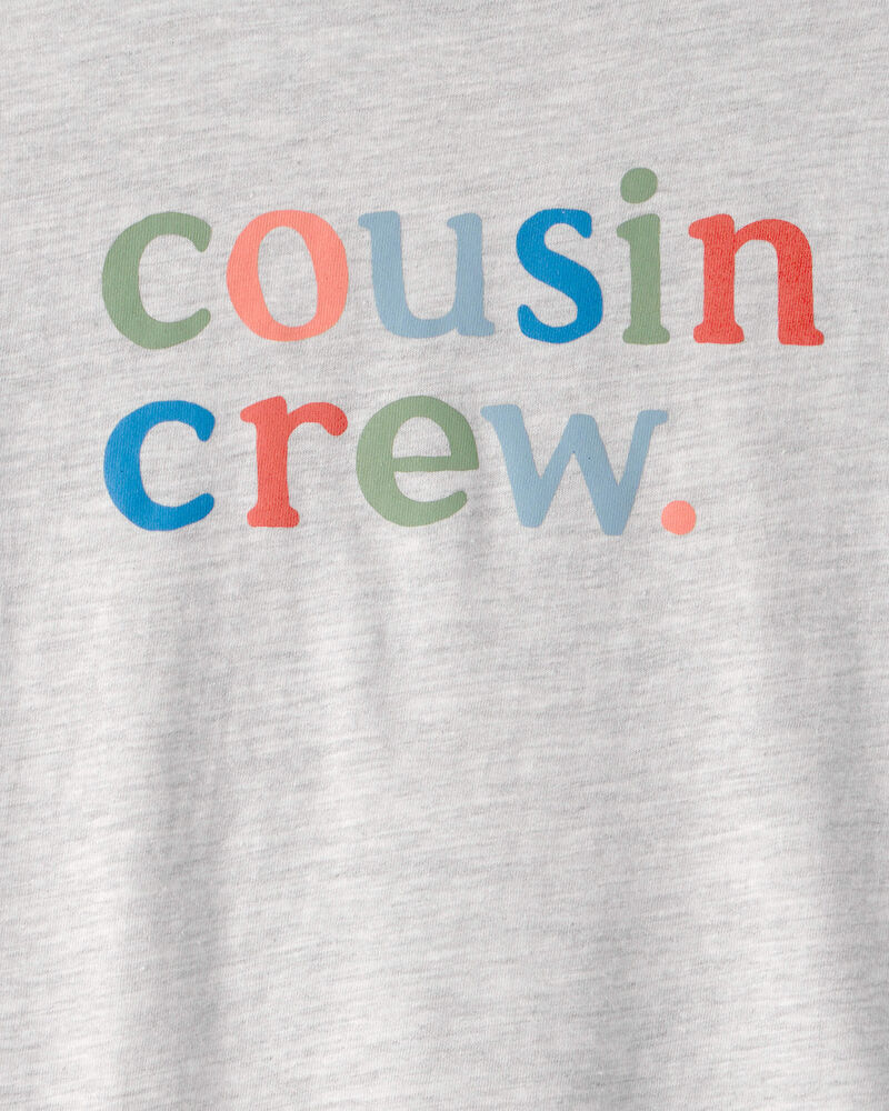 Kids 'Cousin Crew' Graphic Tee - Grey, image 2 of 3 slides