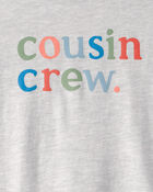 Kids 'Cousin Crew' Graphic Tee - Grey, image 2 of 3 slides